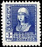 Spain 1938 Isabella The Catholic 1 Ptas Blue Edifil 860